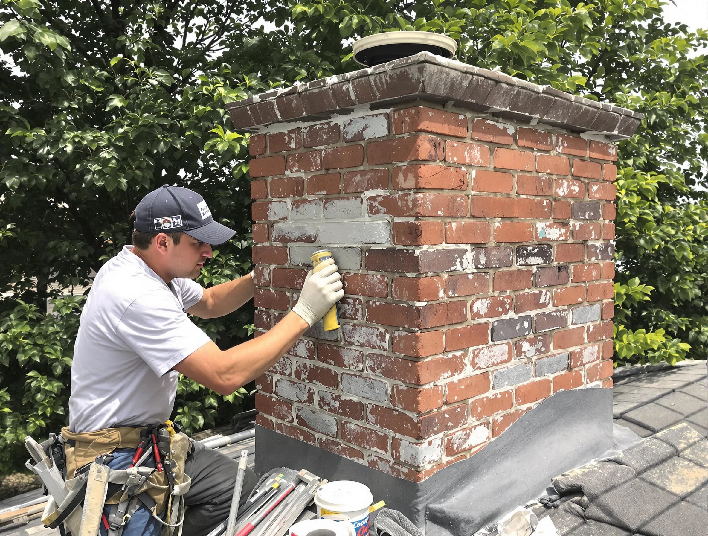 Tuckahoe Chimney Sweep restoring an aging chimney in Tuckahoe, VA