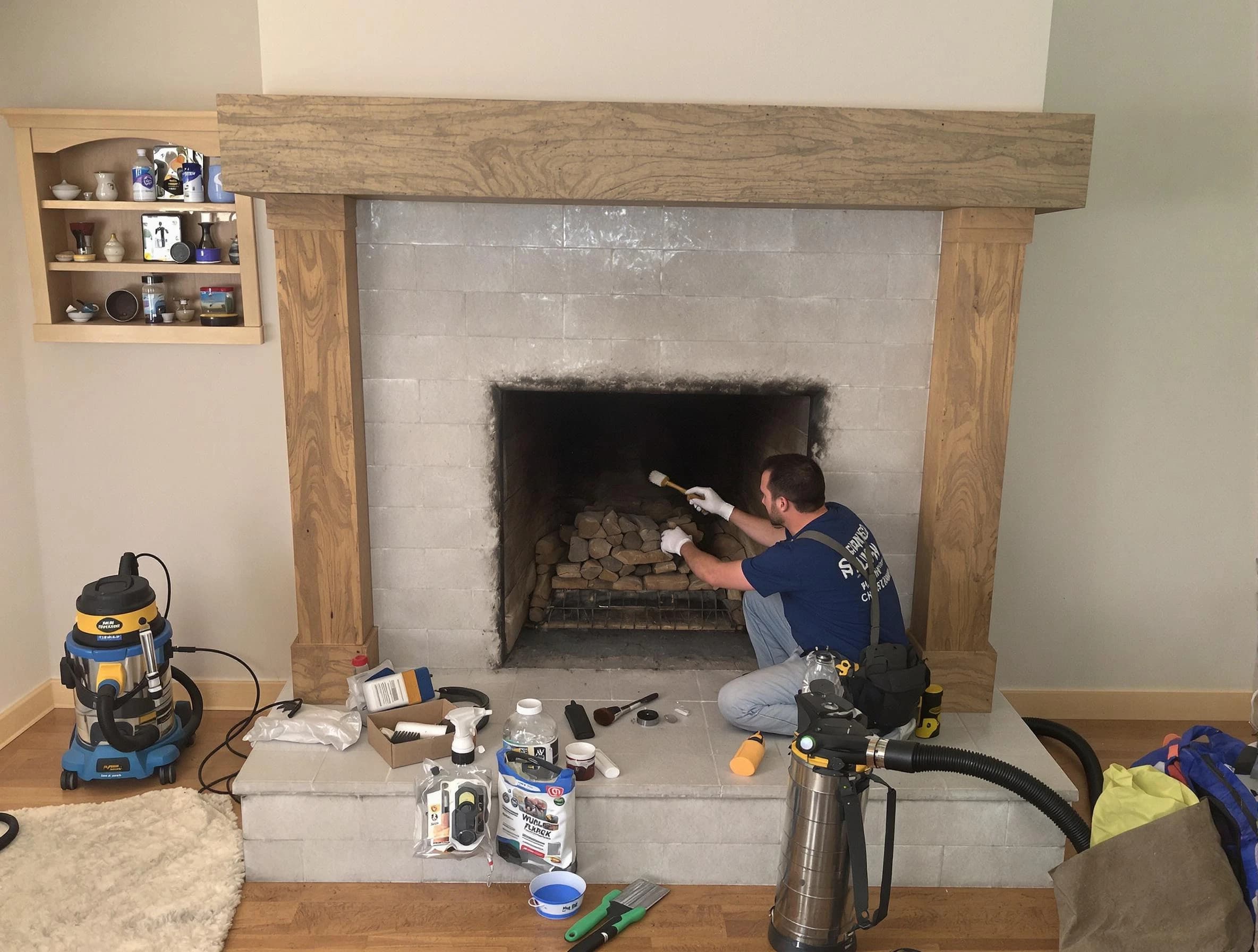 Detailed creosote removal process by Tuckahoe Chimney Sweep in Tuckahoe, VA