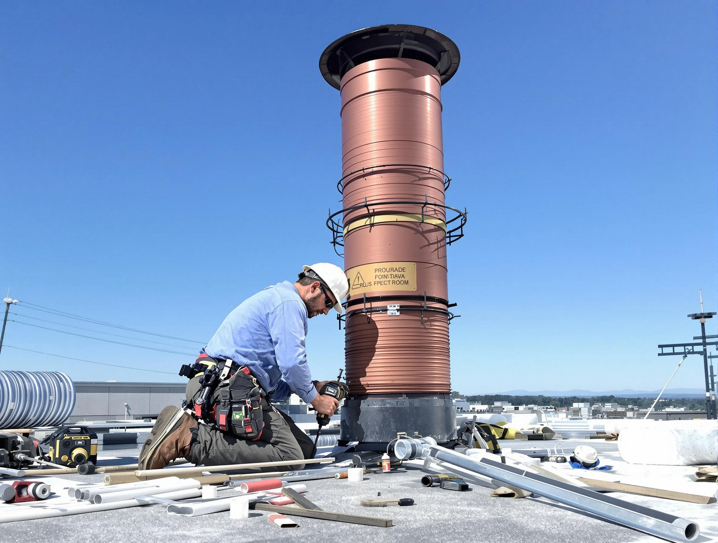 Installed chimney liner by Tuckahoe Chimney Sweep in Tuckahoe, VA