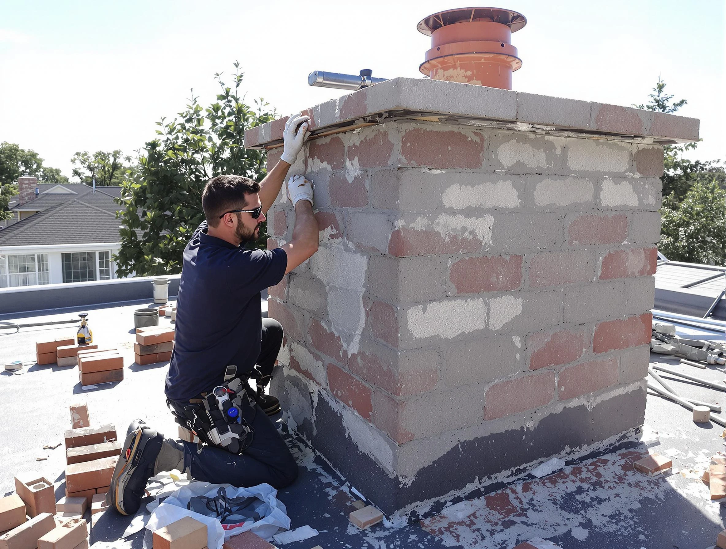 Advanced chimney repair process by Tuckahoe Chimney Sweep in Tuckahoe, VA