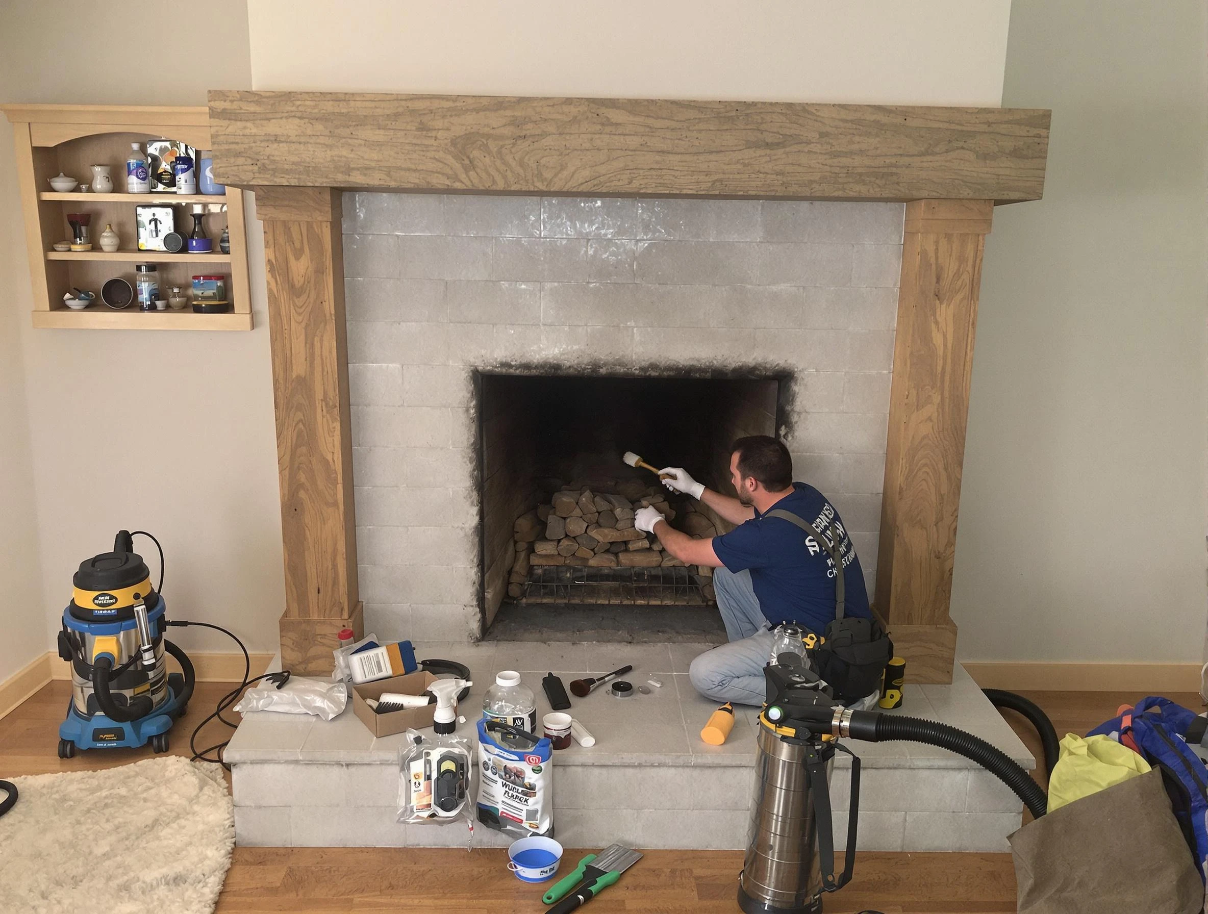 Detailed creosote removal process by Tuckahoe Chimney Sweep in Tuckahoe, VA