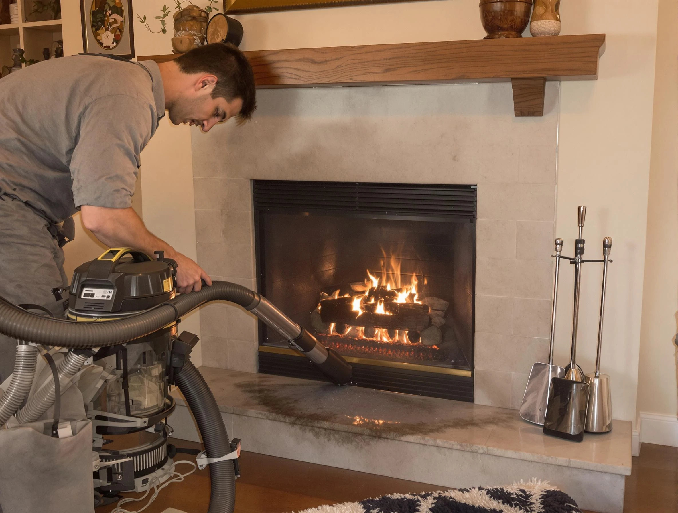 Routine fireplace upkeep by Tuckahoe Chimney Sweep in Tuckahoe, VA